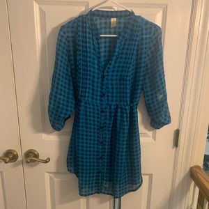 Blue Plaid Tunic